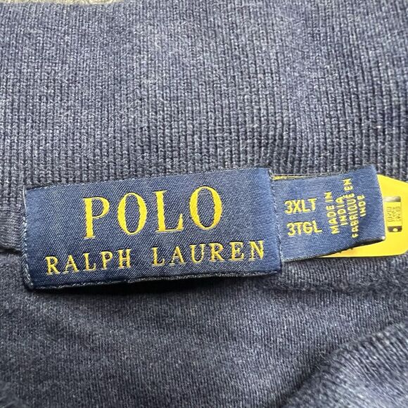 Polo Ralph Lauren Short Sleeve Polo Shirt Men's 3XLT Navy Blue Cotton - Picture 2 of 6